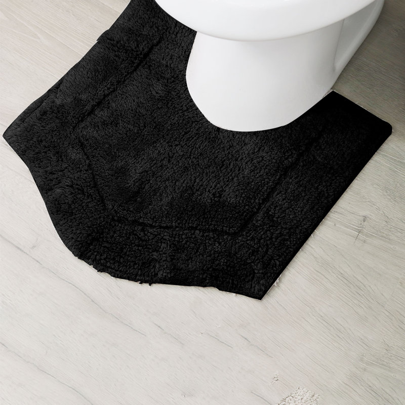 Morissette 100% Cotton Contour Mat 20"x20", Black