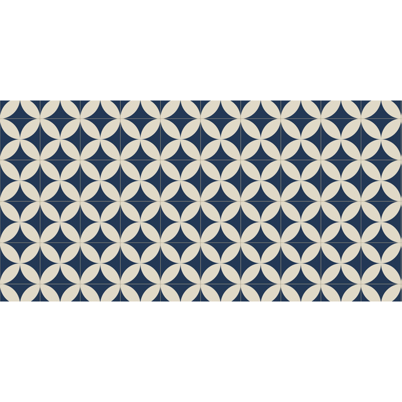 Lankford Geometric Water Resistant Non-Skid Kitchen Mat, Rectangle 147W x 100L cm