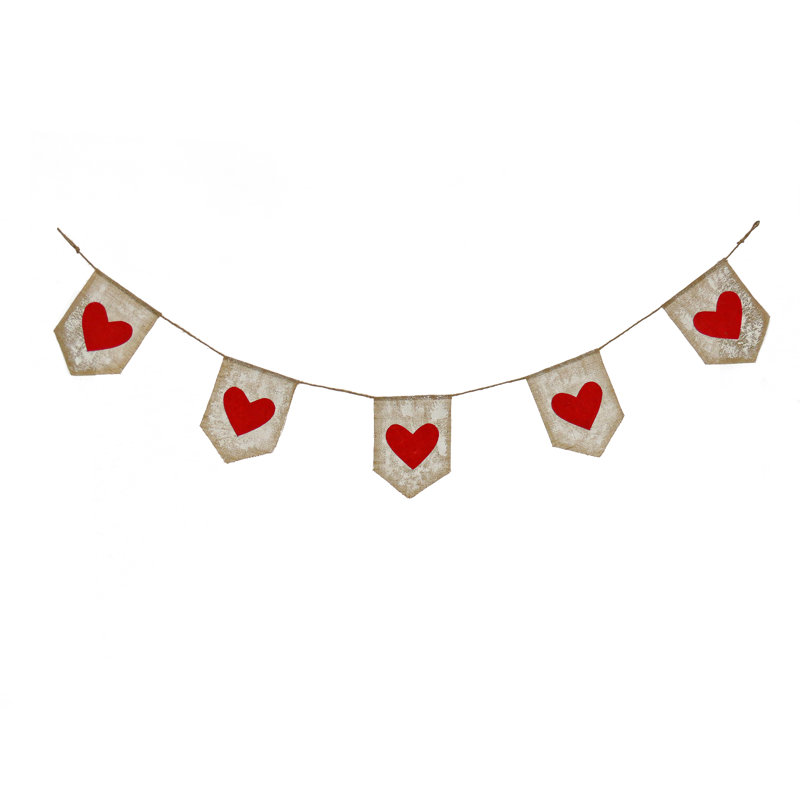 Guirlande The Hearts Aisle® de 6 pi avec cœurs rouges