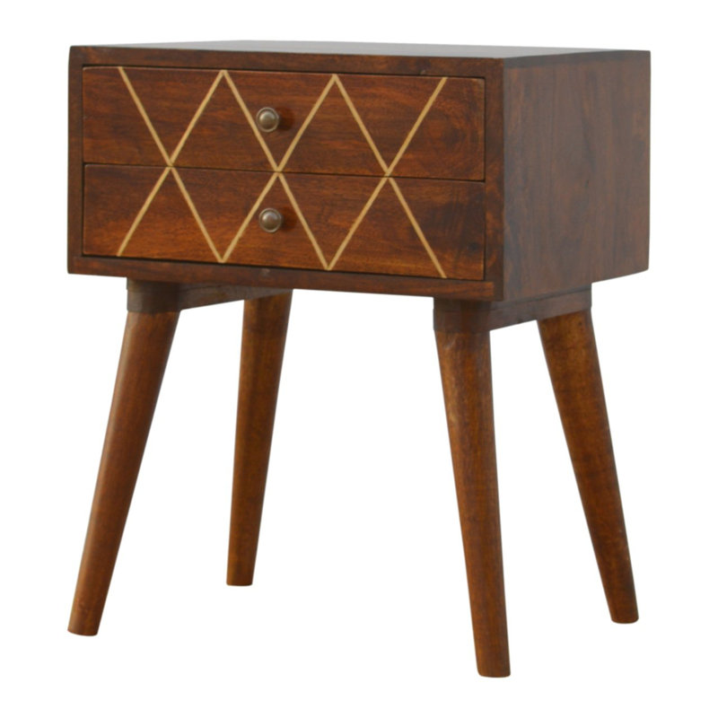 Fishbein 45cm W Solid Wood Bedside Table