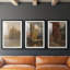 Paysage rétro CLXV III - impression encadrée de qualité supérieure sur mesure mat - 3 pièces-231610875-231610874