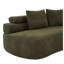 Canapé modulaire incurvé de 122 po avec assemblage sans outil, tissu vert olive, mobilier de salon 4 places