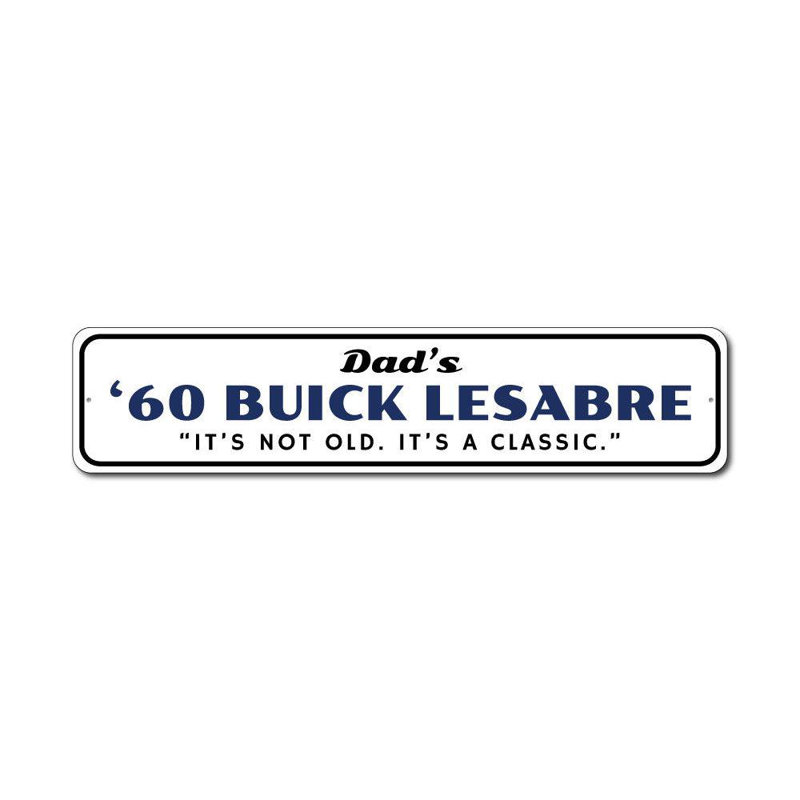 Enseigne en aluminium Buick Lesabre, H 6 po x l 24 po x P 0,063 po