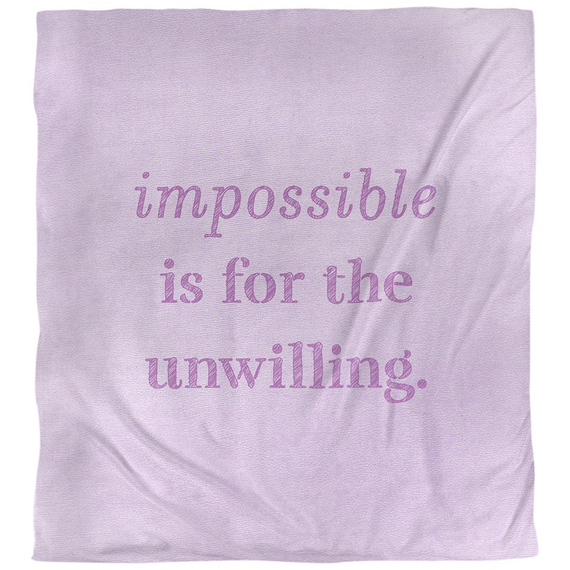 Housse de couette simple quote impossible, Housse de couette pour grand lit, Violet