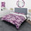 Ensemble de housse de couette en microfibre mauve / rose 2 pièces