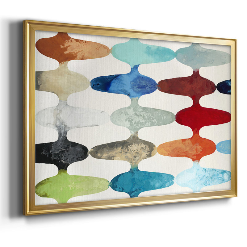 Toujours fluide, Toile encadrée dorée avec coins fermés, H 18 po x l 26 po x P 1,5 po