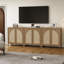 Boho - Buffet en rotin avec tablettes réglables-344095795-362371664