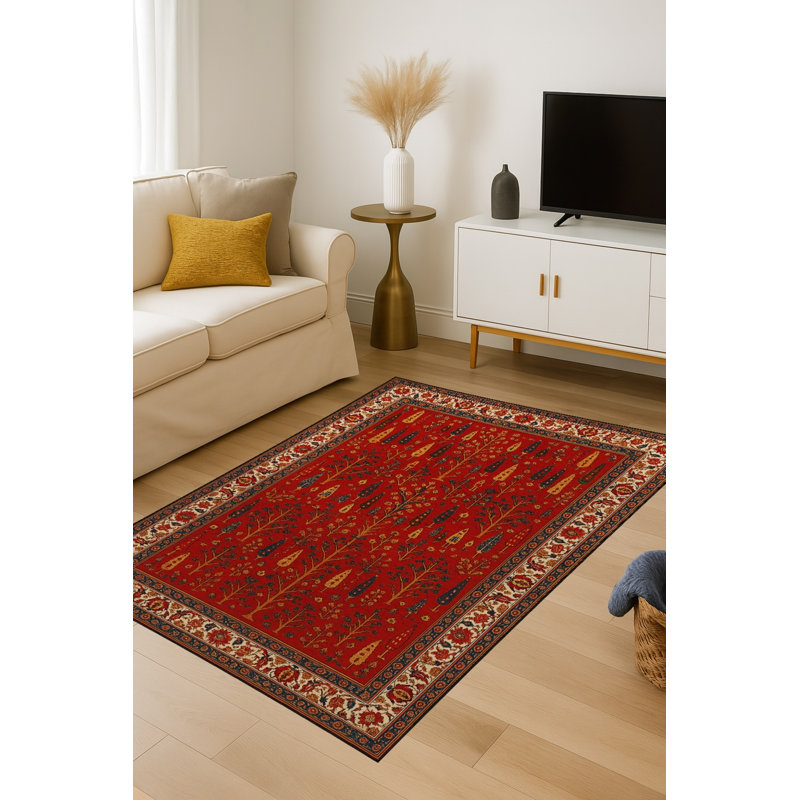 Tapis gris tissé traditionnel Mosso, 4'7" x 6'7"