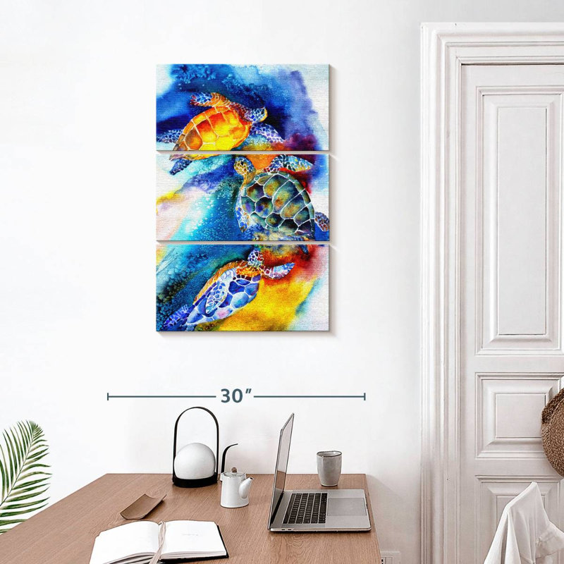 Brampt Paradise Turtles, 32" H x 20" W