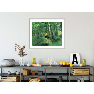 «The Little Bridge Pontoise» par Camille Pissarro, impression giclée sur cadre