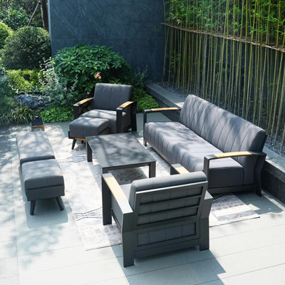 Friedlieb 9 - Person Patio Conversation Set with Cushions