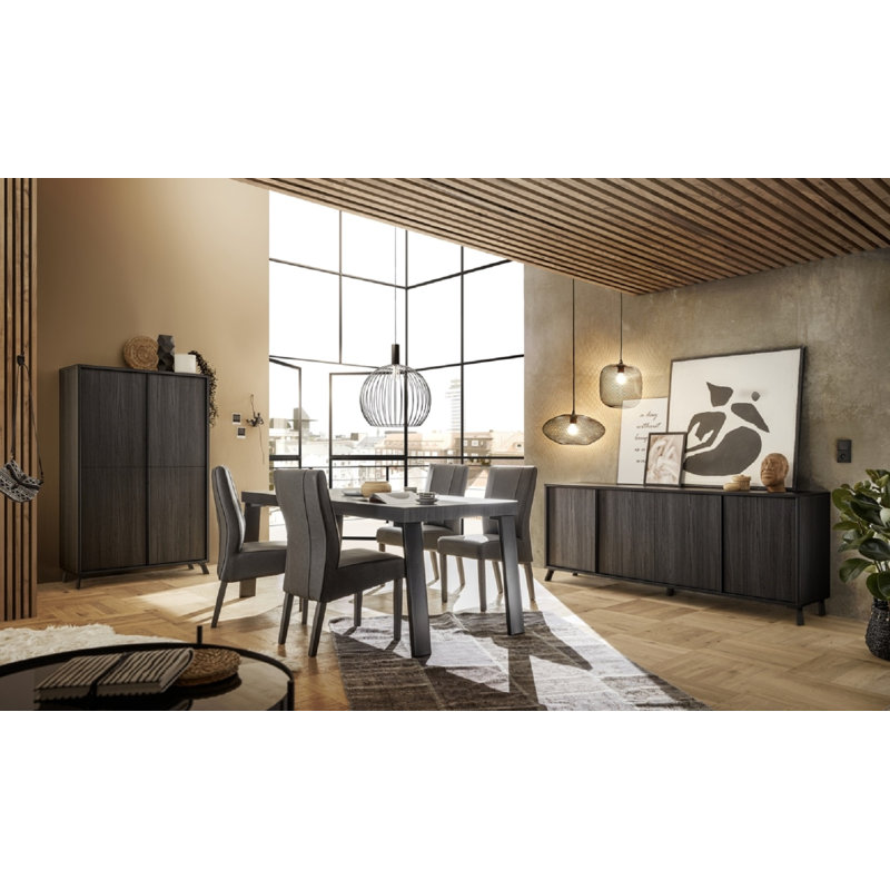 Brayde 205cm Sideboard, Black
