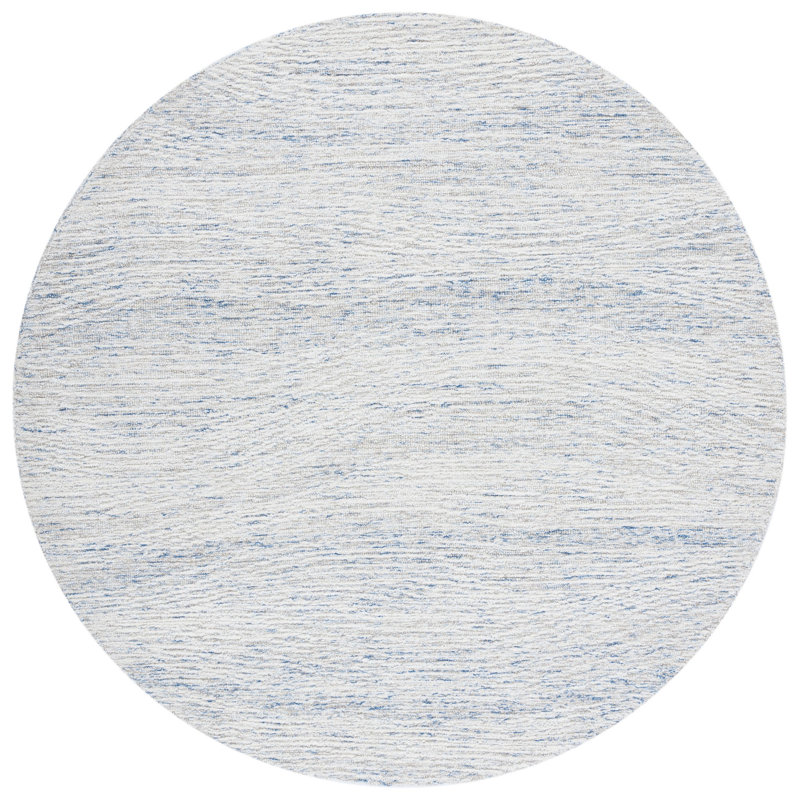 Tapis en laine et coton indien touffeté à la main Alfhild Metro, Rond 6 pi