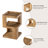 Farmhouse Geometric Wood End Table With 3-Layer Cube Design-2002034200