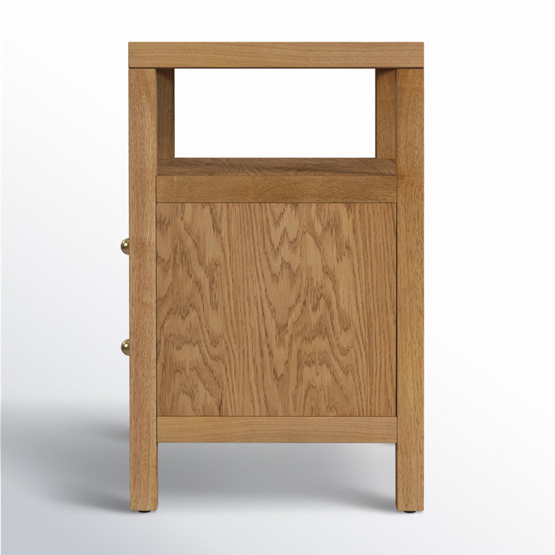 Nora 2-Drawer Nightstand, Natural