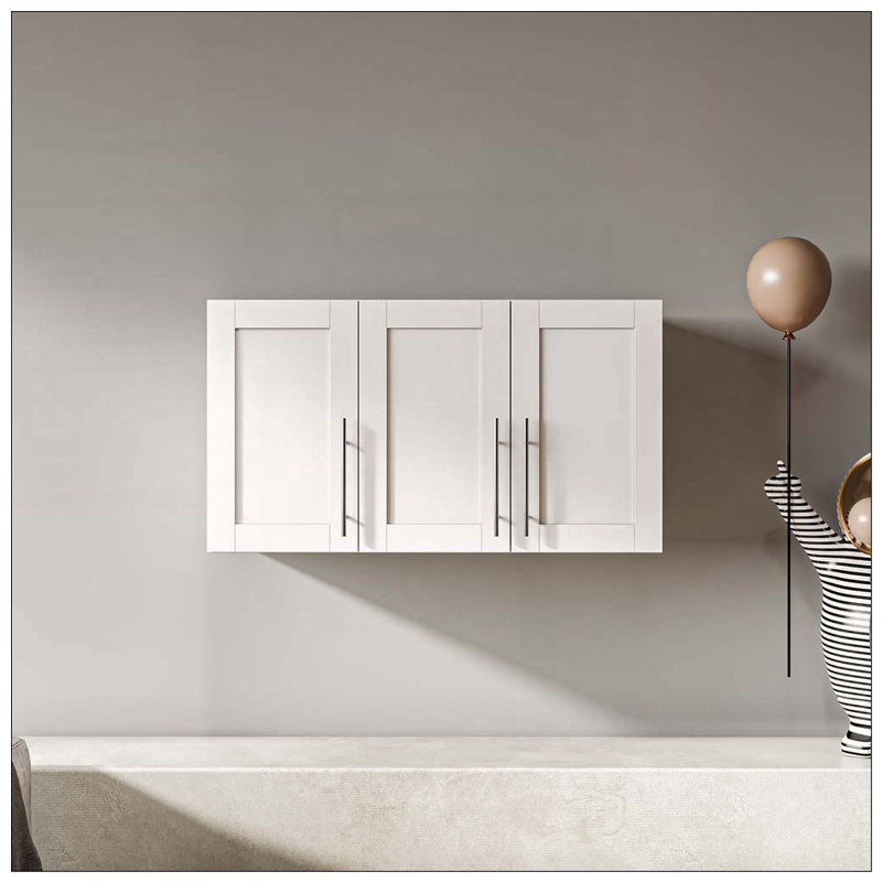 Armoire de rangement murale empilable avec tablettes mobiles
