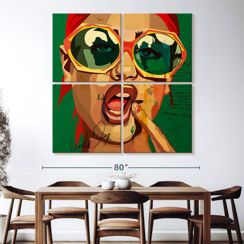 Playful Girl, 74" H x 74" W