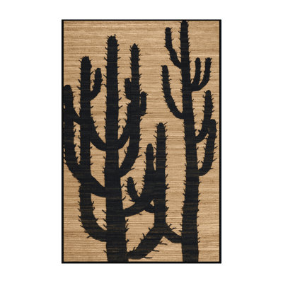 Machine Washable Nature Black Area Rug