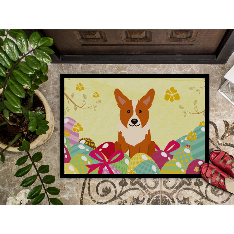 Saroyan Non-Slip Easter Outdoor Doormat, 18"W X 27"L