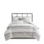 Édredon très grand - coton blanc / gris pour décor de chalet 6 pièces gris / blanc pour chambre à coucher Elegance