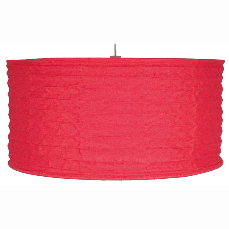 Drum Pendant Shade ( Screw On ), 25" H x 50" W x 50" D, Red