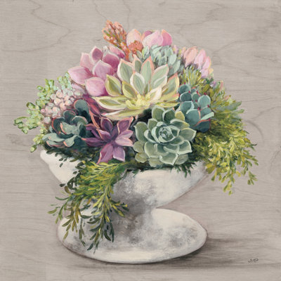 Festive Succulents II Gray par Julia Purinton, reproduction d'art sur toile tendue
