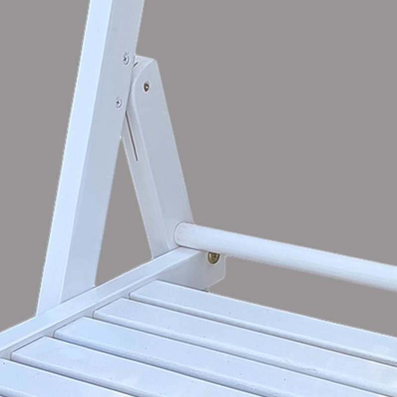 Chaise pliante en bois massif Latitude Run® Rollo, Blanc