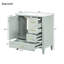 Meuble-lavabo de 30 po: armoire avec 3 tiroirs, fonction de fermeture en douceur, lavabo en céramique, comptoir blanc, tiroirs spacieux avec cadre en bois massif et 1 porte à fermeture, bois, assemblage facile pour la mise à niveau
