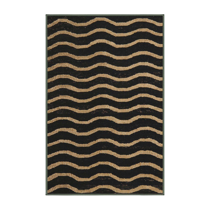 Tapis décoratif multicolore à motif abstrait, Rectangle 5 pi x 7 pi