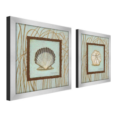Ensemble de 2 pièces encadrées sur papier Coastal Escape II