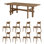 Solid wood ash unique dining table set