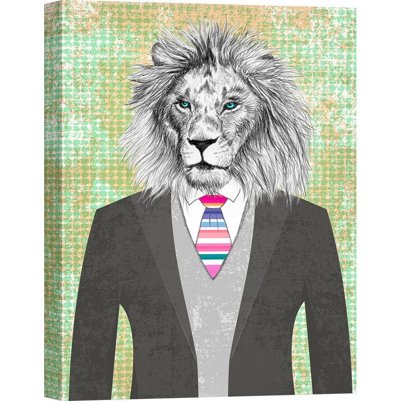 Distinguished Lion by Matt Spencer - Wrapped Canvas Print, 70cm H x 50cm W x 4cm D