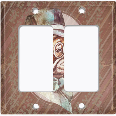 Patterned 2 - Gang Rocker Standard Wall Plate