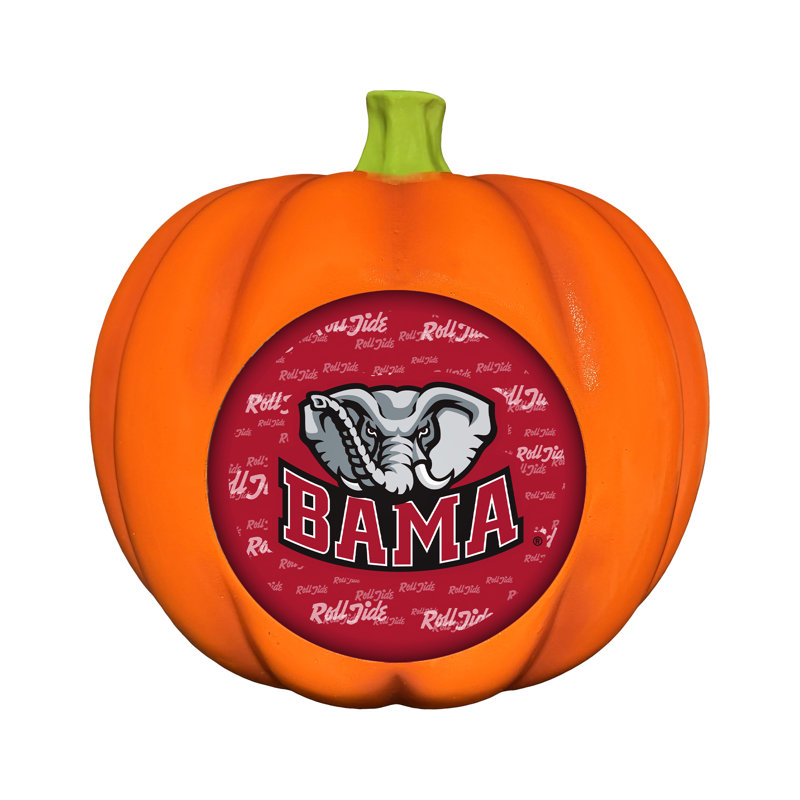 NCAA Alabama Crimson Tide DEL logo 3D citrouille en résine décor | 10 po