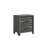 Gray Modern 2 Bedside Nightstand, Crafted From Wood Blend, Ample Drawer Storage, Black Pulls Nightstand In Style, Solid + , Spacious Drawers, Handles-432017320