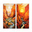 Canyon Canyon, coucher de soleil "Bold Landscape", ensemble d'art mural sur toile Canyon-1822447140-1822447141