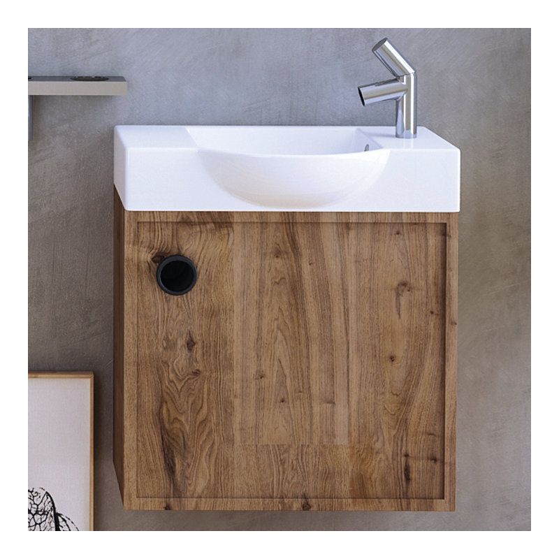 Minimal Ceramic 21.6'' L Bathroom Sink