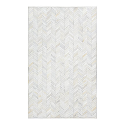 Azikiwe Chevron Handmade Cowhide Area Rug