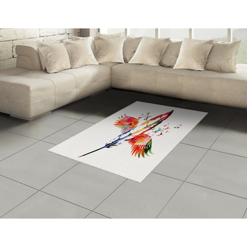 Tapis décoratif en fibre de polyester à haute densité, Rectangle— 4 pi x 5 pi 8 po