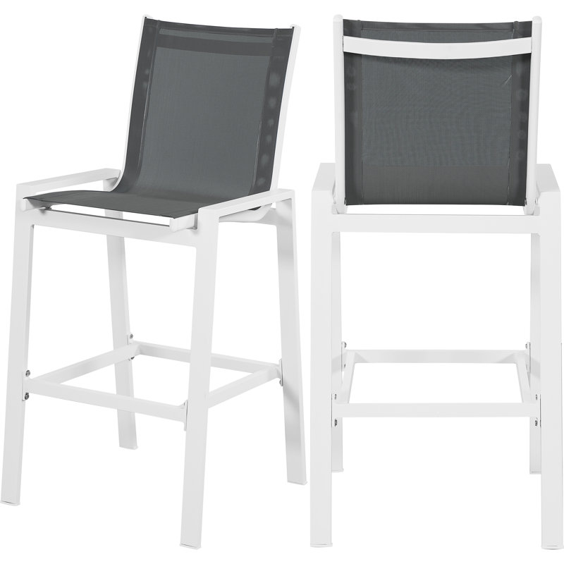 Tabouret de bar 29 po Ury, Blanc, gris