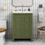 Petit meuble-lavabo 24 po avec lavabo en céramique, portes à fermeture douce et tablette réglable 24 po