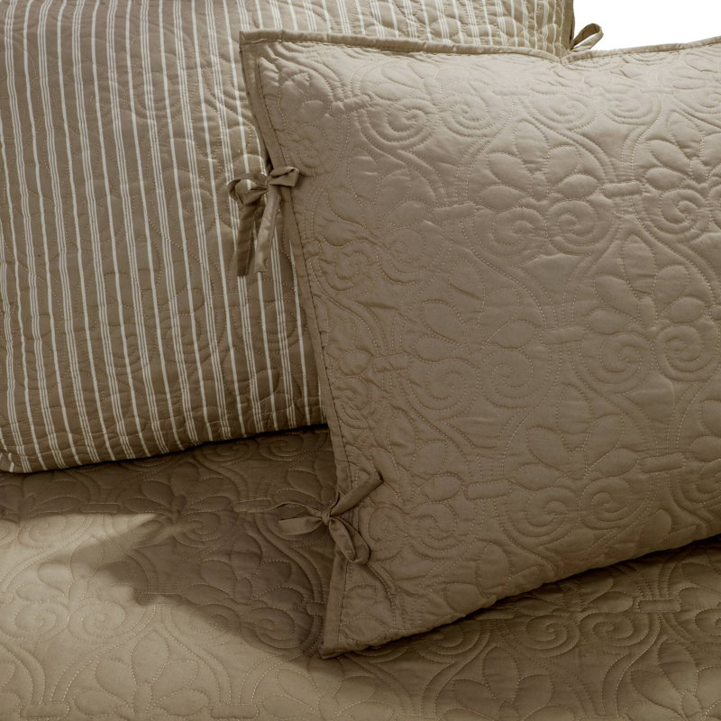 Gray Cotton Twin Reversible Floral Daybed Set