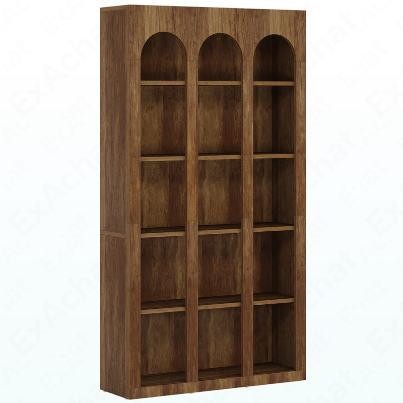 Bibliothèque en bois 70,8 ", étagère de rangement à 5 niveaux