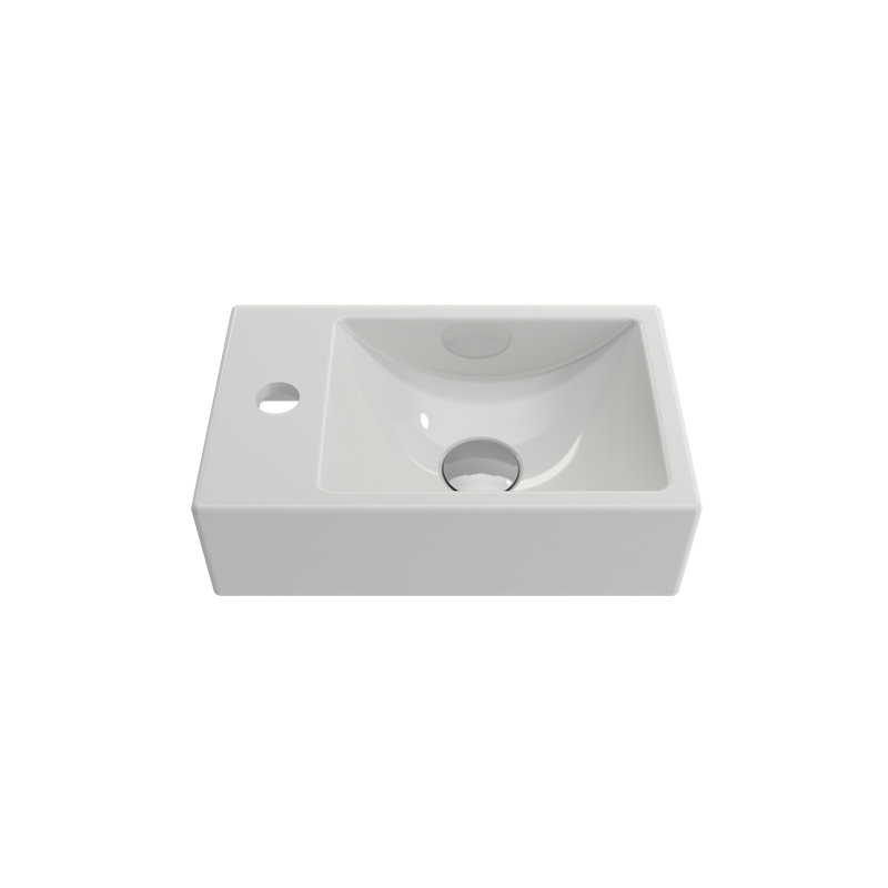 BOCCHI Milano 9.06'' Fireclay Rectangular Bathroom Sink, White