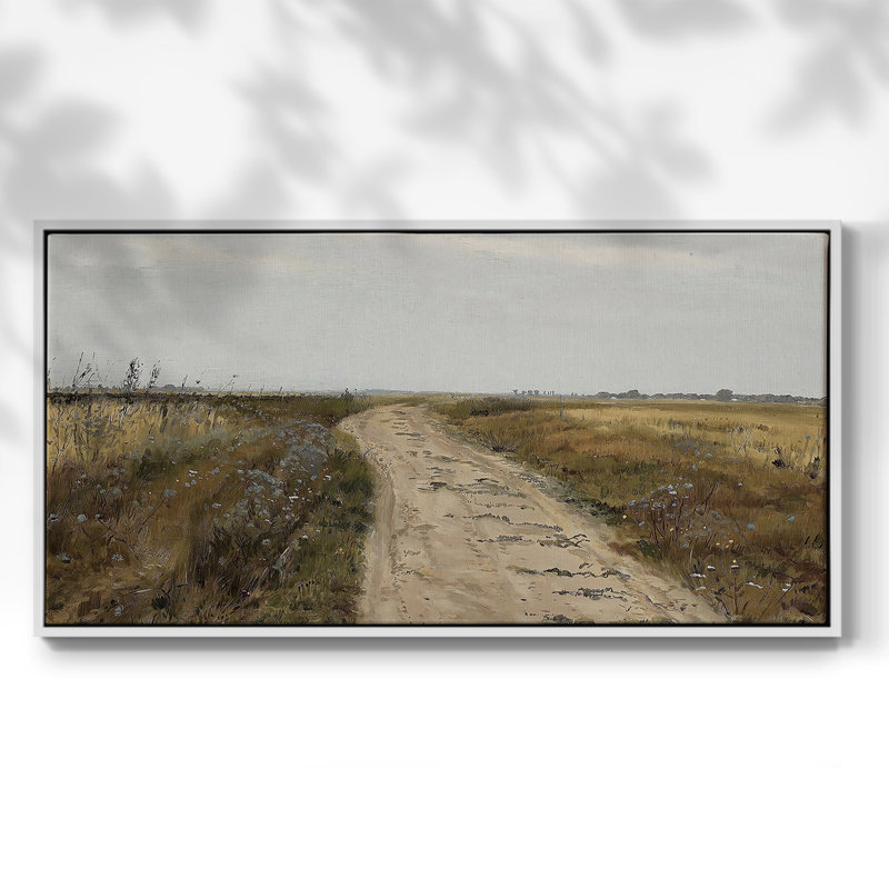 Série paysage - DCLII - Toile tendue avec châssis encadré - Prêt à être accroché, H 25 po x l 49 po, Blanc