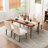 Fabric Upholstered Dining Chair Side Chair With Solid Wood Legs-465663110-436645583