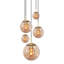 Ambrous 5 - Light Black Cluster Pendant