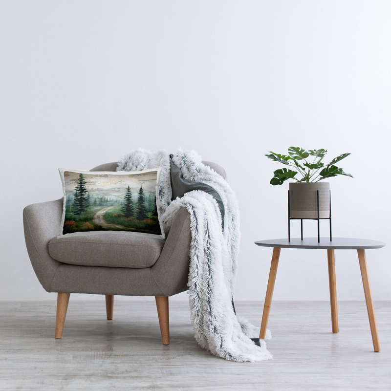 Path Through Wilderness Decorative Printed Throw Pillow by Nan
