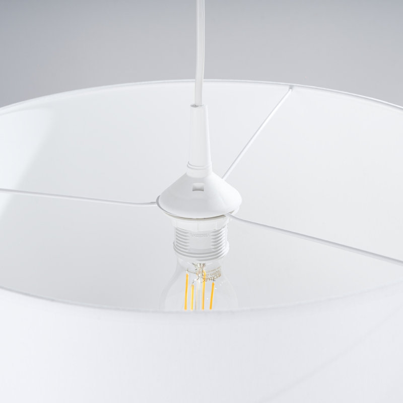 Pendant lamp 40 white, 44cm W x 44cm D, White