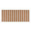 Striped 24"x57" Doormat Choir Front and PVC Backing Ivory and Natural-1233369969